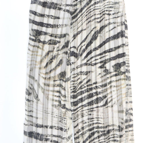 Feelhoo Womens Multicoloured Animal Print Polyester Windbreaker Trousers Size S L30 in Regular Tie