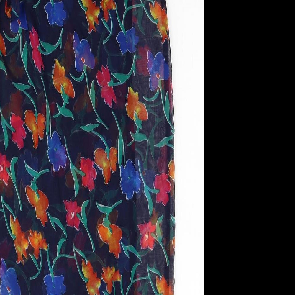 Debenhams Womens Multicoloured Floral Polyester Wrap Skirt Size M Tie - Beach Cover-up