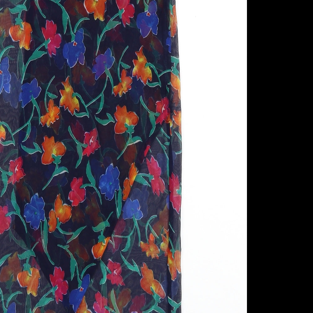 Debenhams Womens Multicoloured Floral Polyester Wrap Skirt Size M Tie - Beach Cover-up