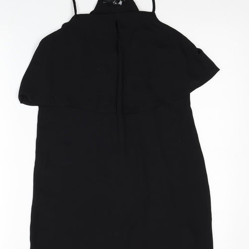 New Look Womens Black Polyester Camisole Tank Size 12 Square Neck