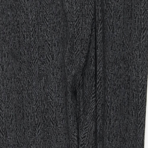 Marks and Spencer Womens Grey Geometric Polyester Jegging Leggings Size 18 L30 in