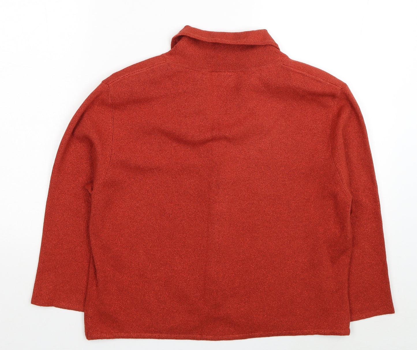 Minuet Womens Red V-Neck Viscose Cardigan Jumper Size 16