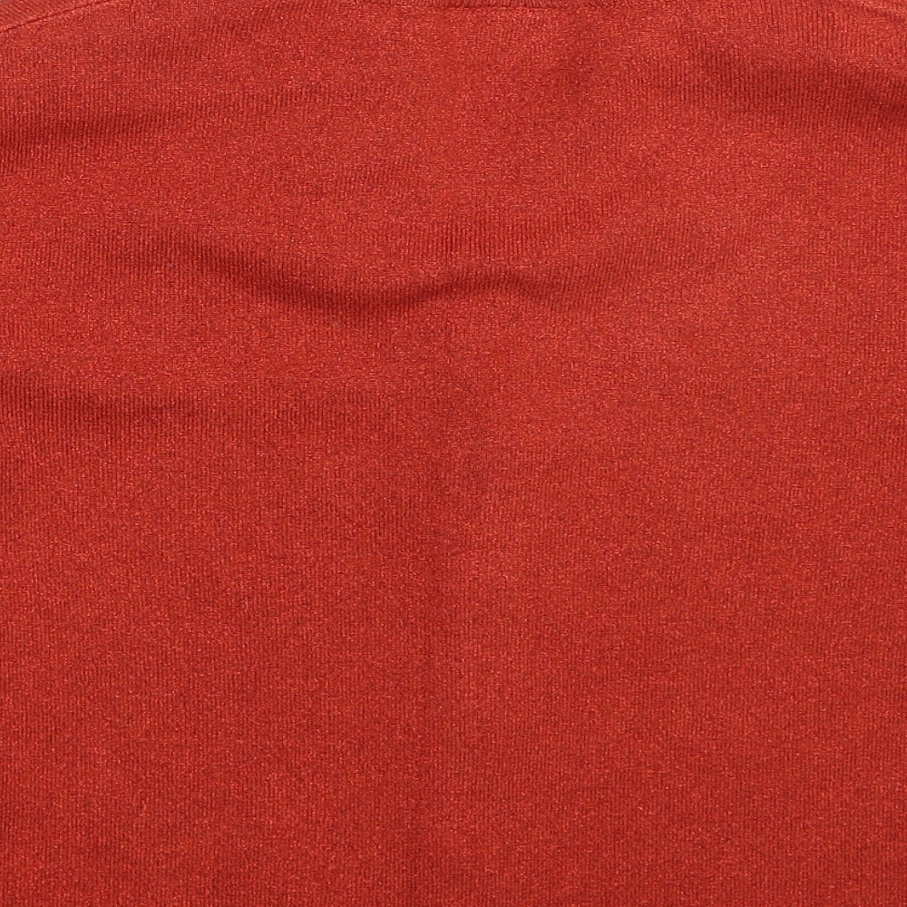 Minuet Womens Red V-Neck Viscose Cardigan Jumper Size 16