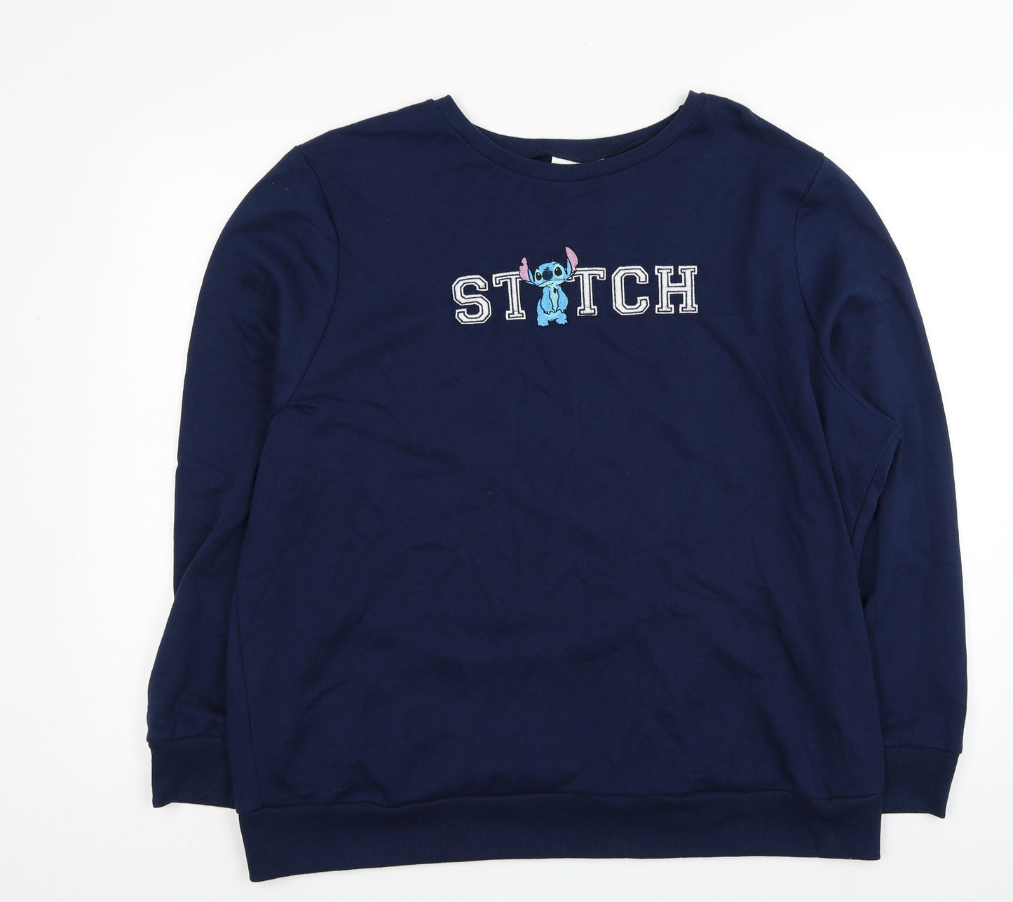 Disney Womens Blue Cotton Pullover Sweatshirt Size 20 Pullover - Stitch