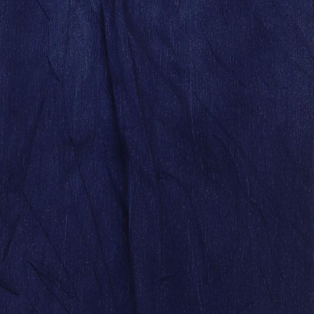 Marks and Spencer Womens Blue Cotton Straight Jeans Size 16 L32 in Regular Button