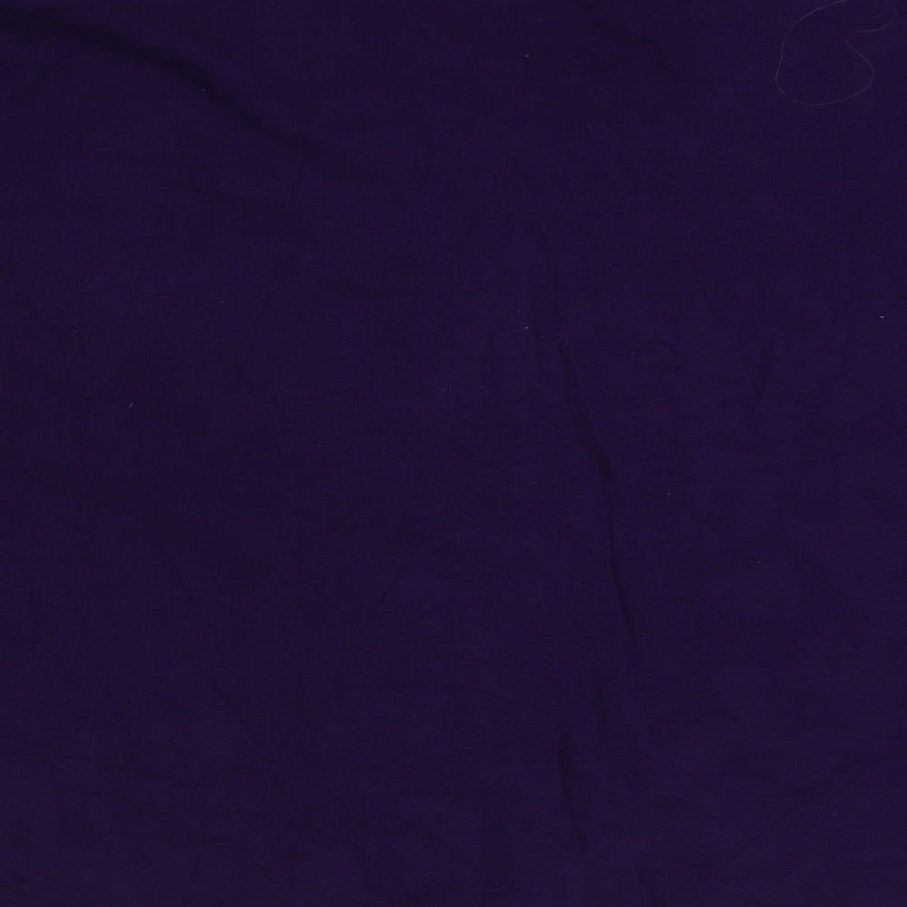 Bonmarché Womens Purple Polyester Basic T-Shirt Size XL Scoop Neck