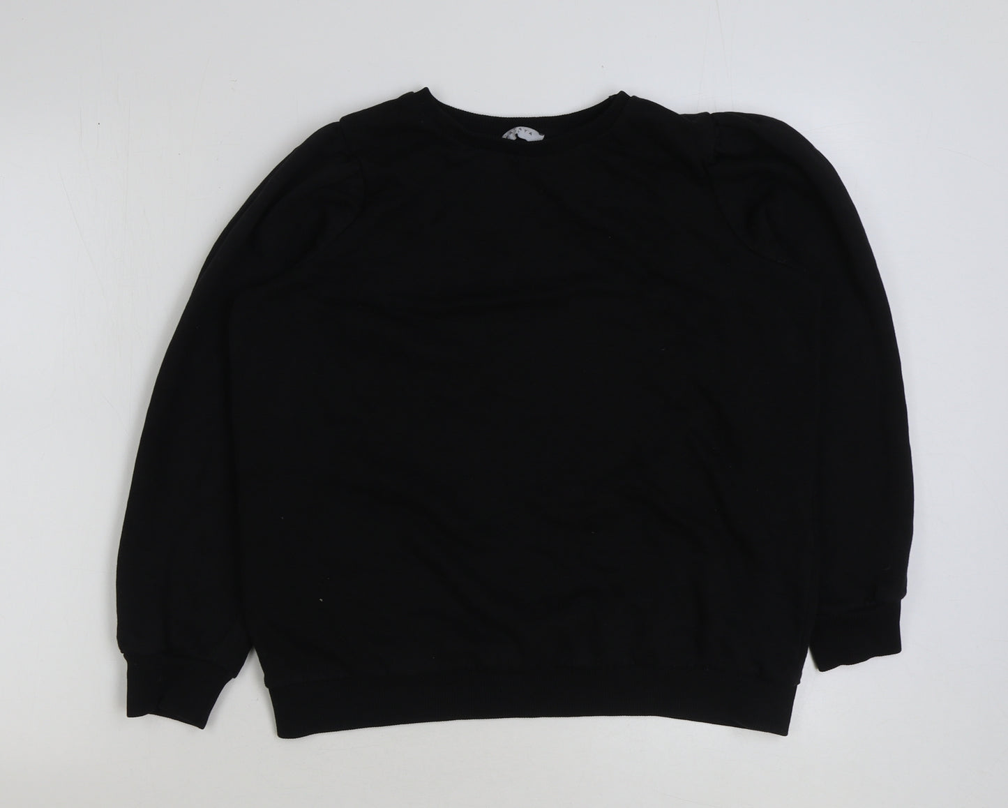 Papaya Womens Black Polyester Pullover Sweatshirt Size 12 Pullover