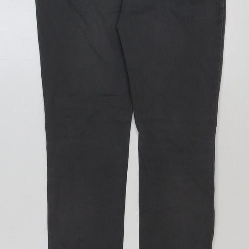 Friendex Mens Grey Cotton Skinny Jeans Size 30 in L31 in Regular Button