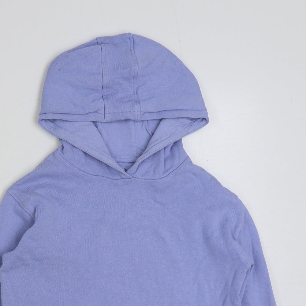 John Lewis Girls Blue Cotton Pullover Hoodie Size 10 Years Pullover