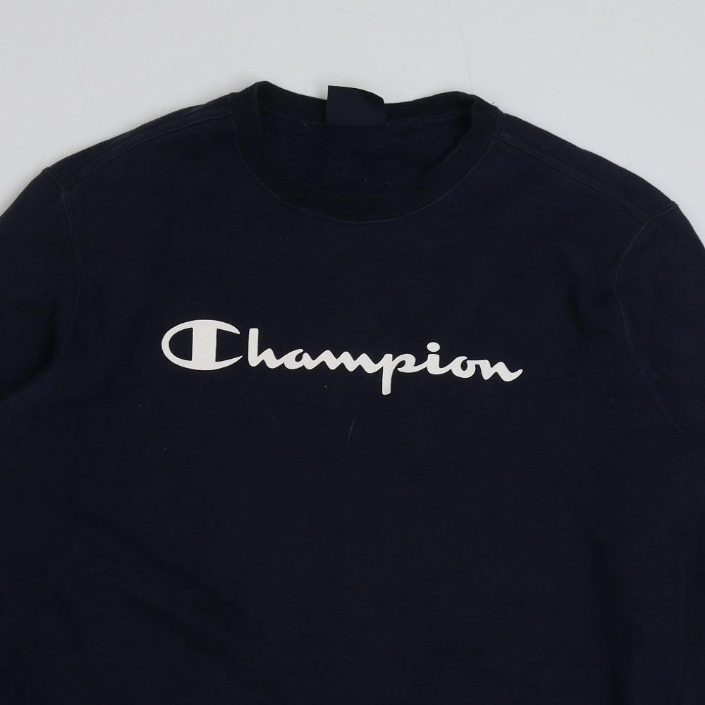Champion Mens Blue Polyester Pullover Sweatshirt Size L