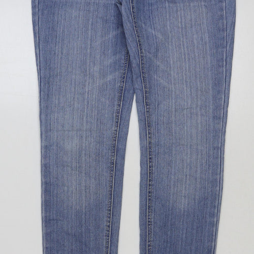 SO Womens Blue Cotton Skinny Jeans Size 30 in L31 in Regular Button