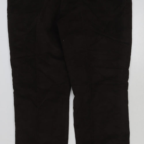 Preworn Mens Brown Cotton Trousers Size 42 in L30 in Regular Button