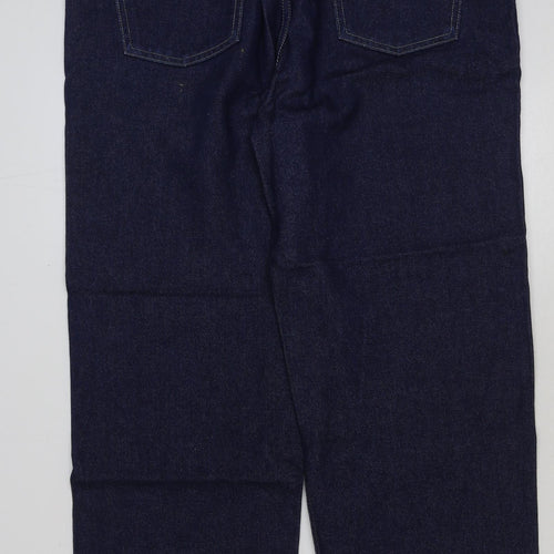 Preworn Mens Blue Cotton Straight Jeans Size 40 in L31 in Regular Button