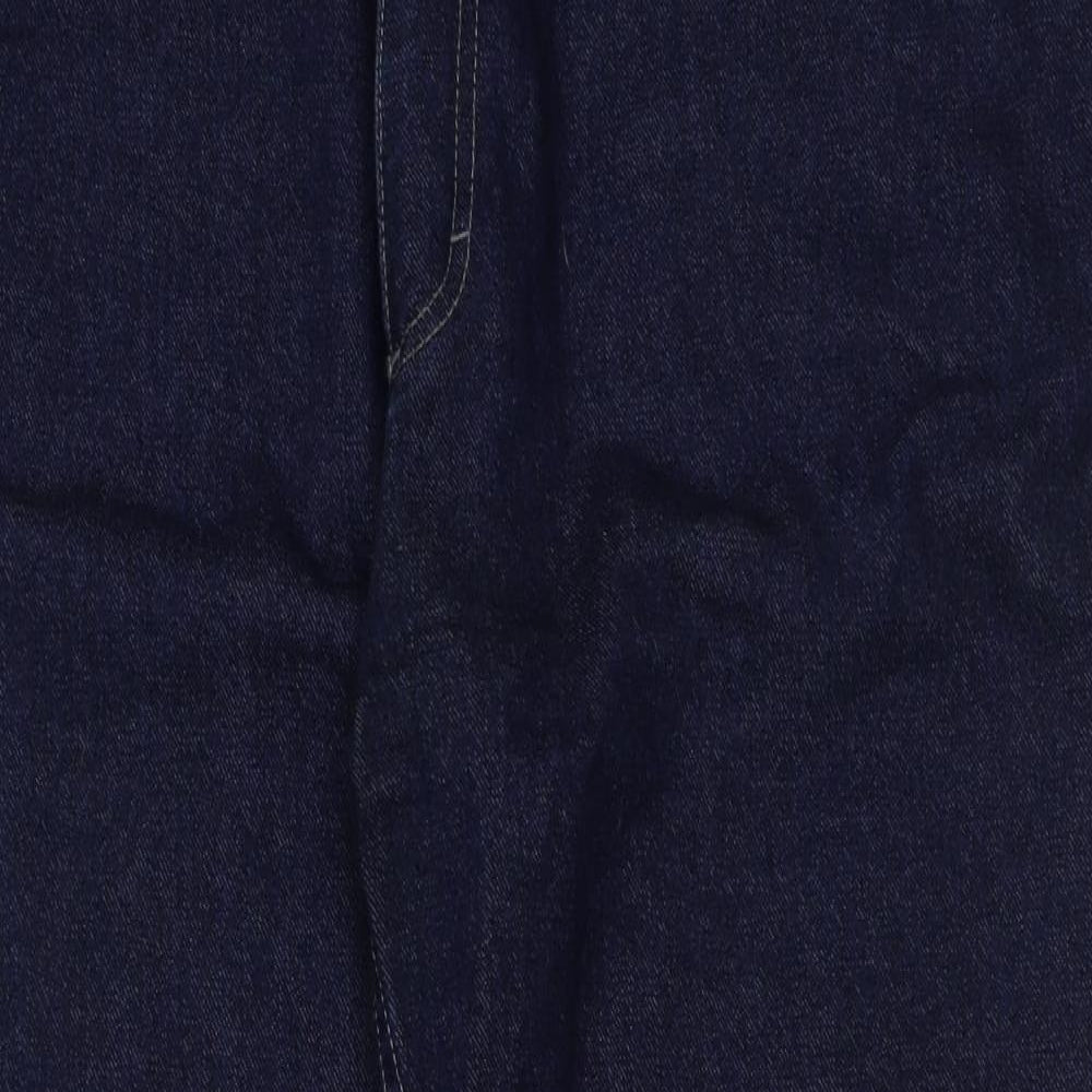 Preworn Mens Blue Cotton Straight Jeans Size 40 in L31 in Regular Button