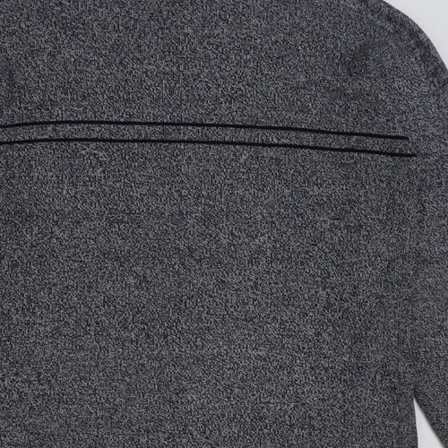 Zantos Mens Grey Round Neck Acrylic Pullover Jumper Size M