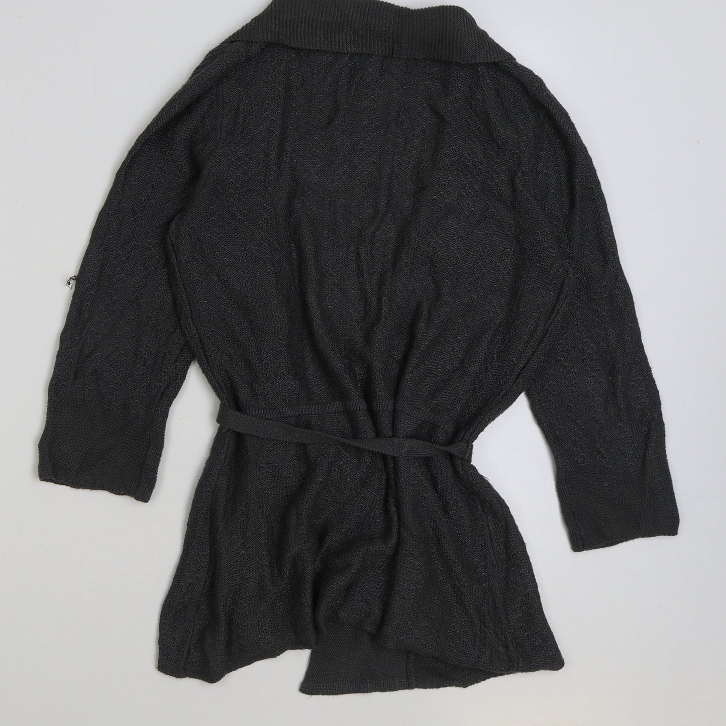 H&M Womens Grey V-Neck Cotton Cardigan Jumper Size L