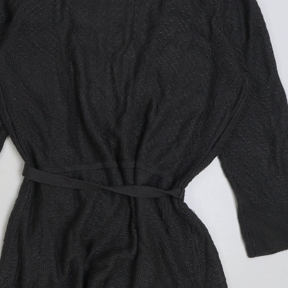H&M Womens Grey V-Neck Cotton Cardigan Jumper Size L
