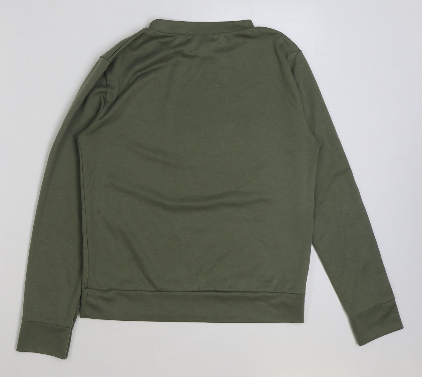 Feeling Womens Green Polyester Pullover Sweatshirt Size M Pullover - Vogue