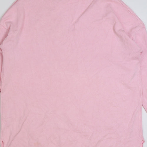 Grecelle Womens Pink V-Neck Acrylic Pullover Jumper Size S
