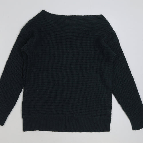 Primark Womens Green Scoop Neck Acrylic Pullover Jumper Size 8