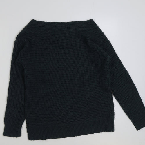Primark Womens Green Scoop Neck Acrylic Pullover Jumper Size 8