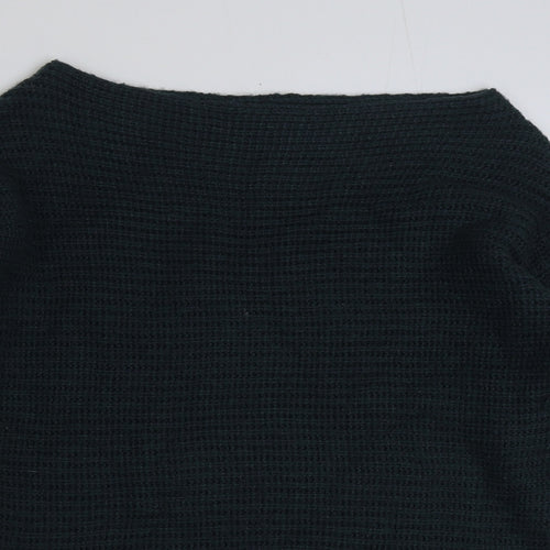 Primark Womens Green Scoop Neck Acrylic Pullover Jumper Size 8
