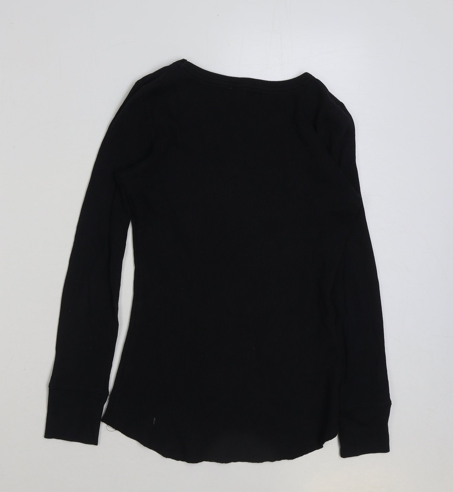 Gap Mens Black Polyester T-Shirt Size S Round Neck