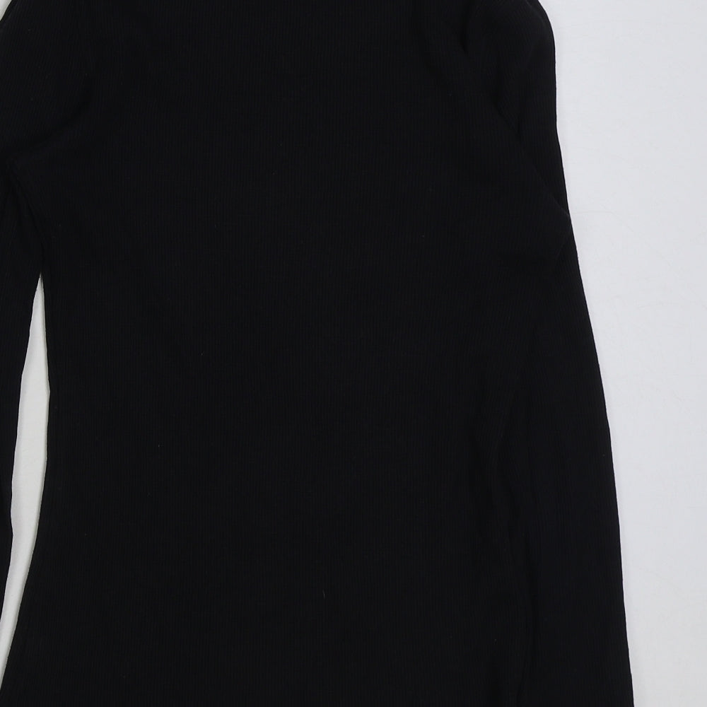 Gap Mens Black Polyester T-Shirt Size S Round Neck