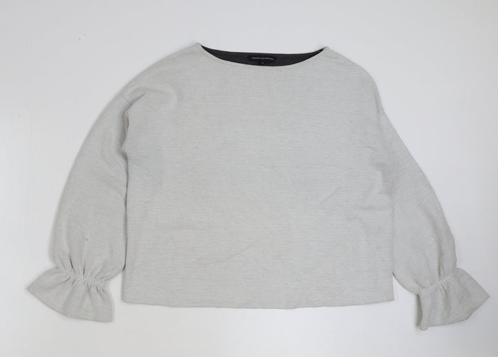 French Connection Womens Grey Polyester Pullover Sweatshirt Size S Pullover