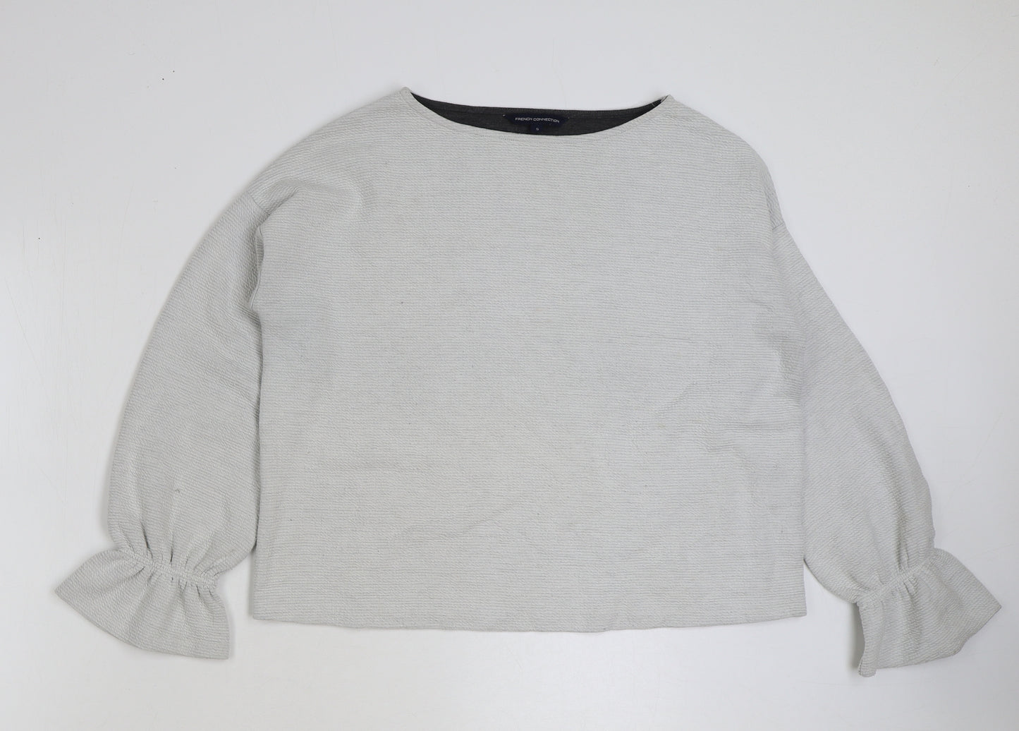 French Connection Womens Grey Polyester Pullover Sweatshirt Size S Pullover