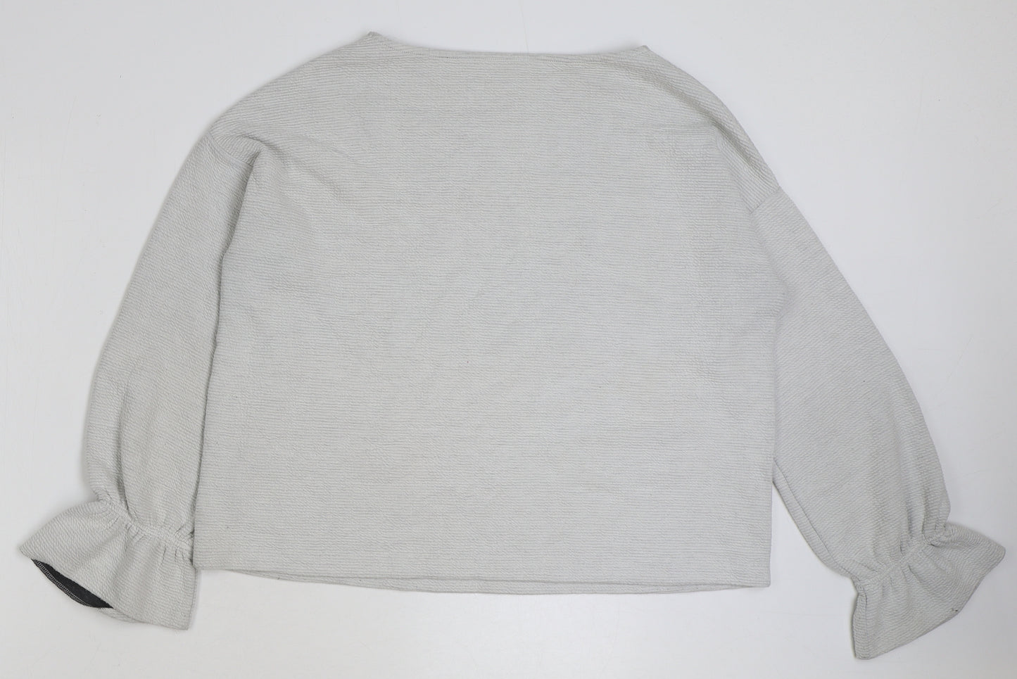 French Connection Womens Grey Polyester Pullover Sweatshirt Size S Pullover