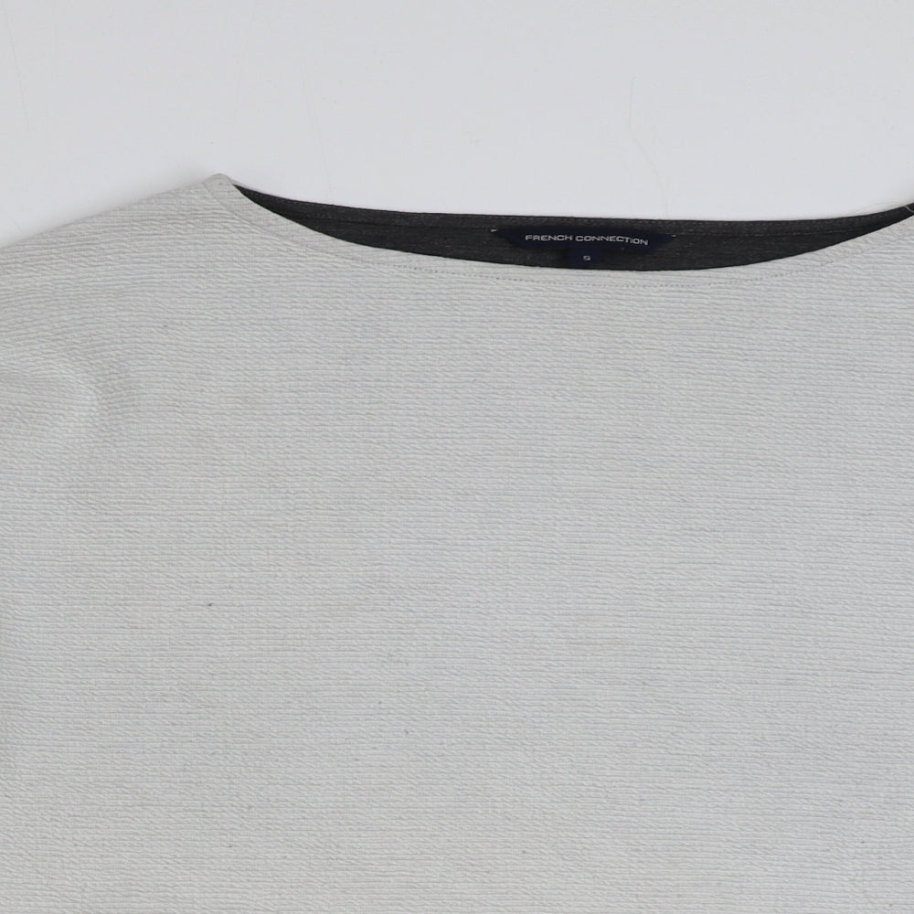 French Connection Womens Grey Polyester Pullover Sweatshirt Size S Pullover