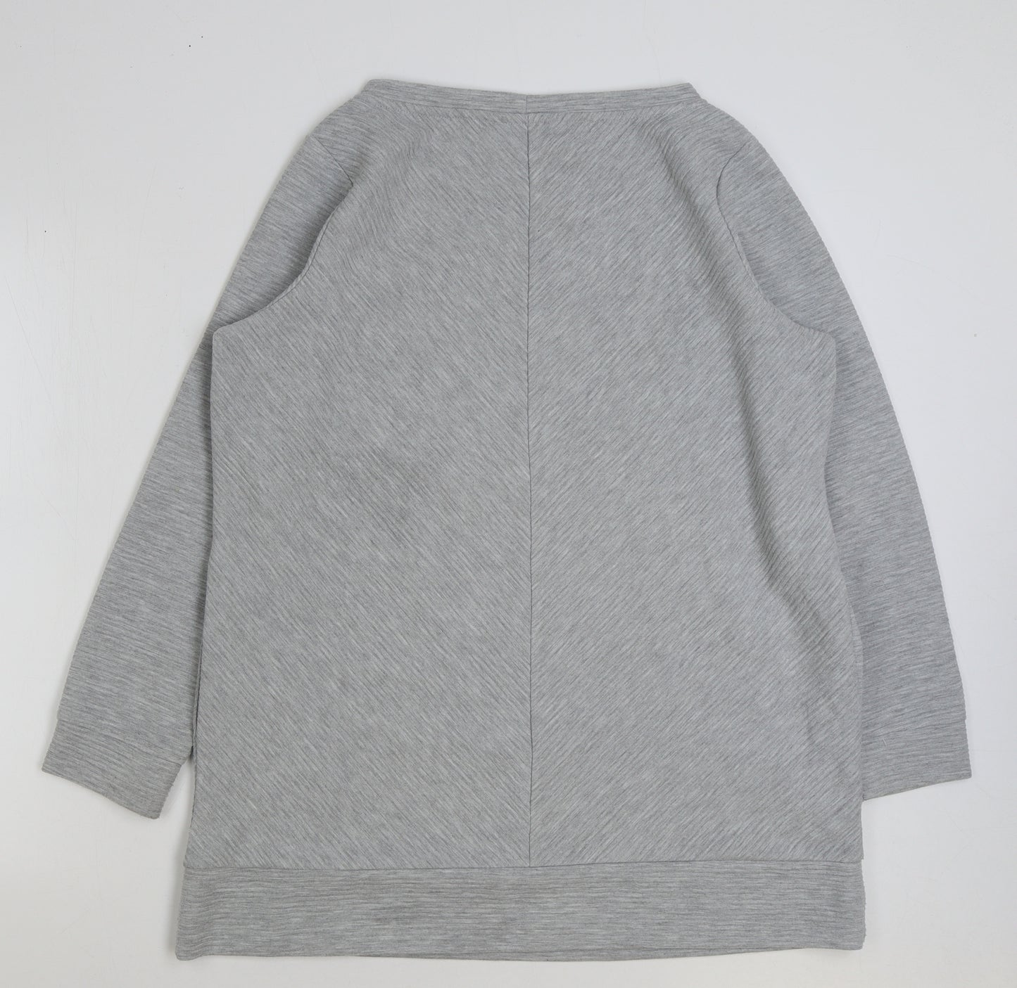 Nutmeg Womens Grey Polyester Pullover Sweatshirt Size 14 Pullover