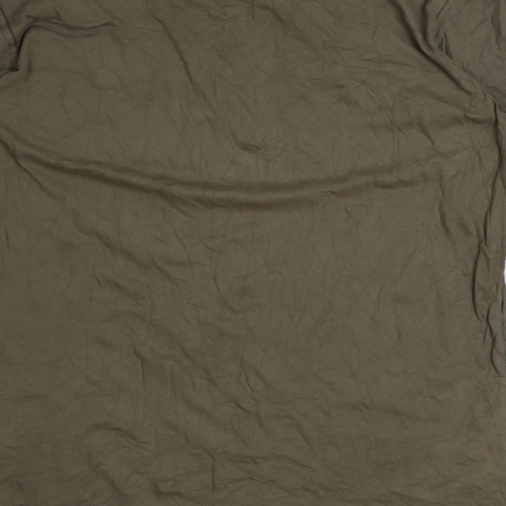 Firetrap Mens Beige Cotton T-Shirt Size S Round Neck