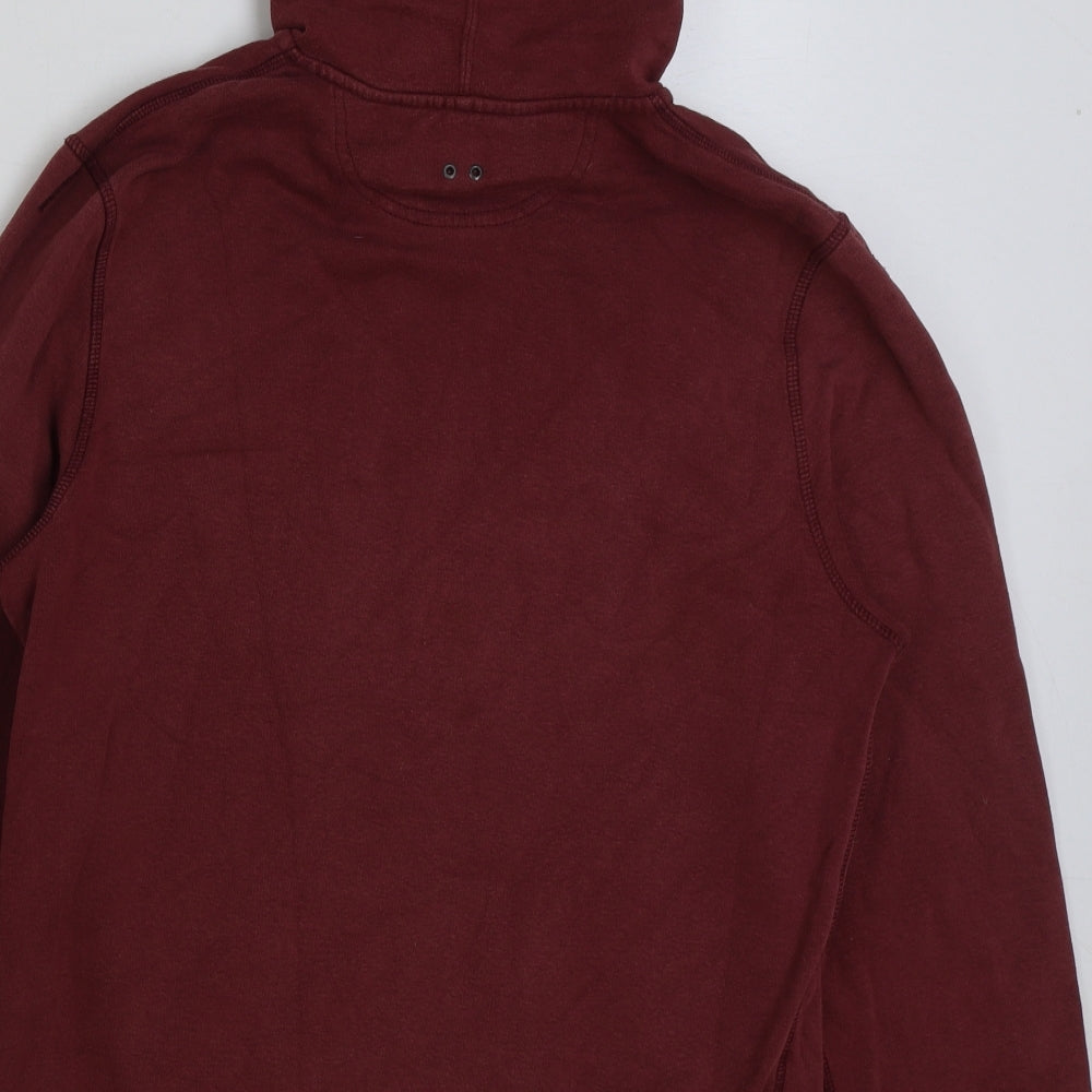 Superdry Mens Red Polyester Full Zip Hoodie Size L