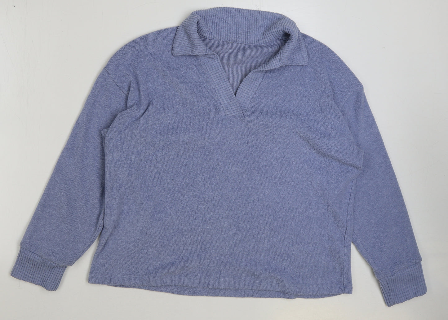 Nutmeg Womens Blue Polyester Pullover Sweatshirt Size 16 Pullover