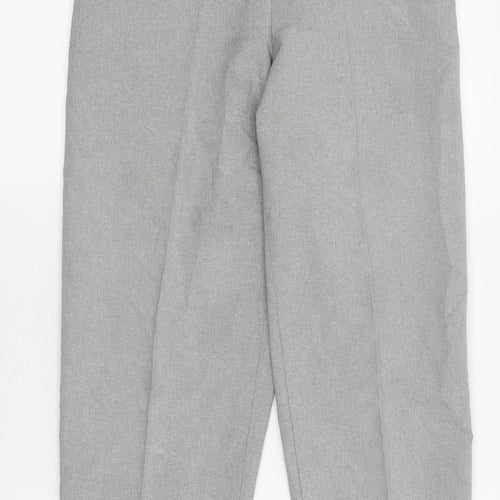 Emma Womens Grey Polyester Trousers Size 12 L26 in Regular