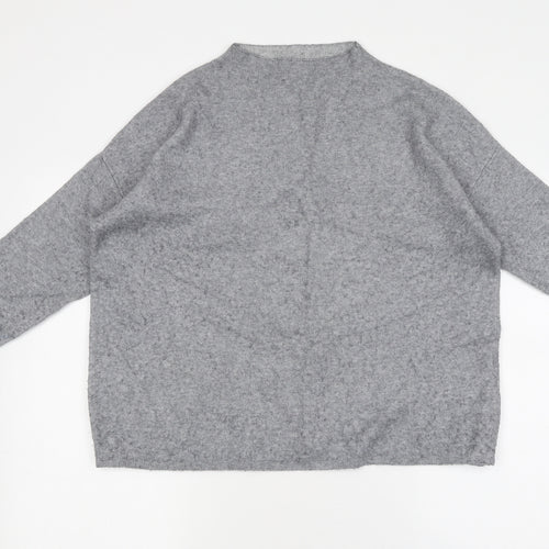 TU Womens Grey Round Neck Polyester Pullover Jumper Size 14