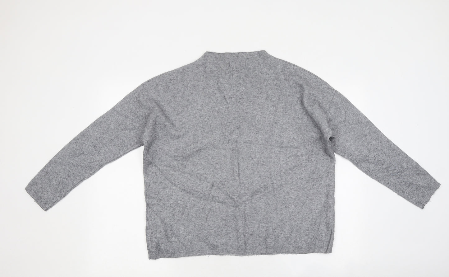 TU Womens Grey Round Neck Polyester Pullover Jumper Size 14