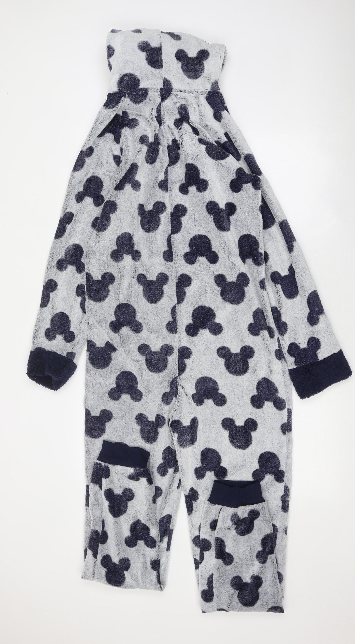 Disney Womens Blue Geometric Polyester Top One Piece Size S Zip - Mickey Mouse