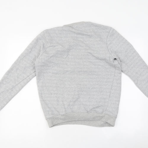 Filthy Living Mens Grey Round Neck Polyester Pullover Jumper Size S