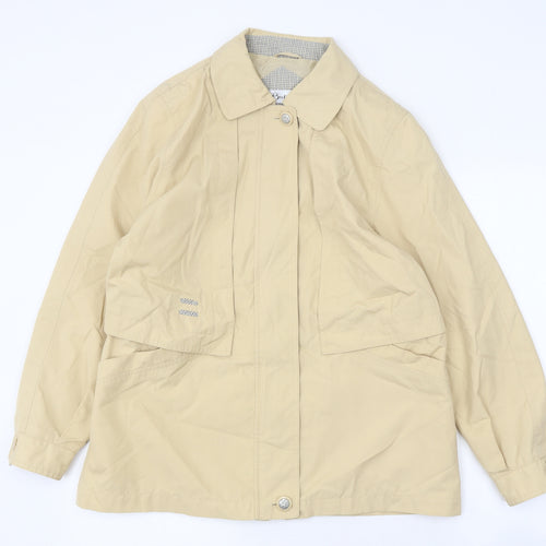 Berkertex Womens Beige Overcoat Coat Size 10 Zip