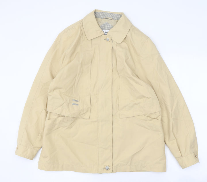 Berkertex Womens Beige Overcoat Coat Size 10 Zip