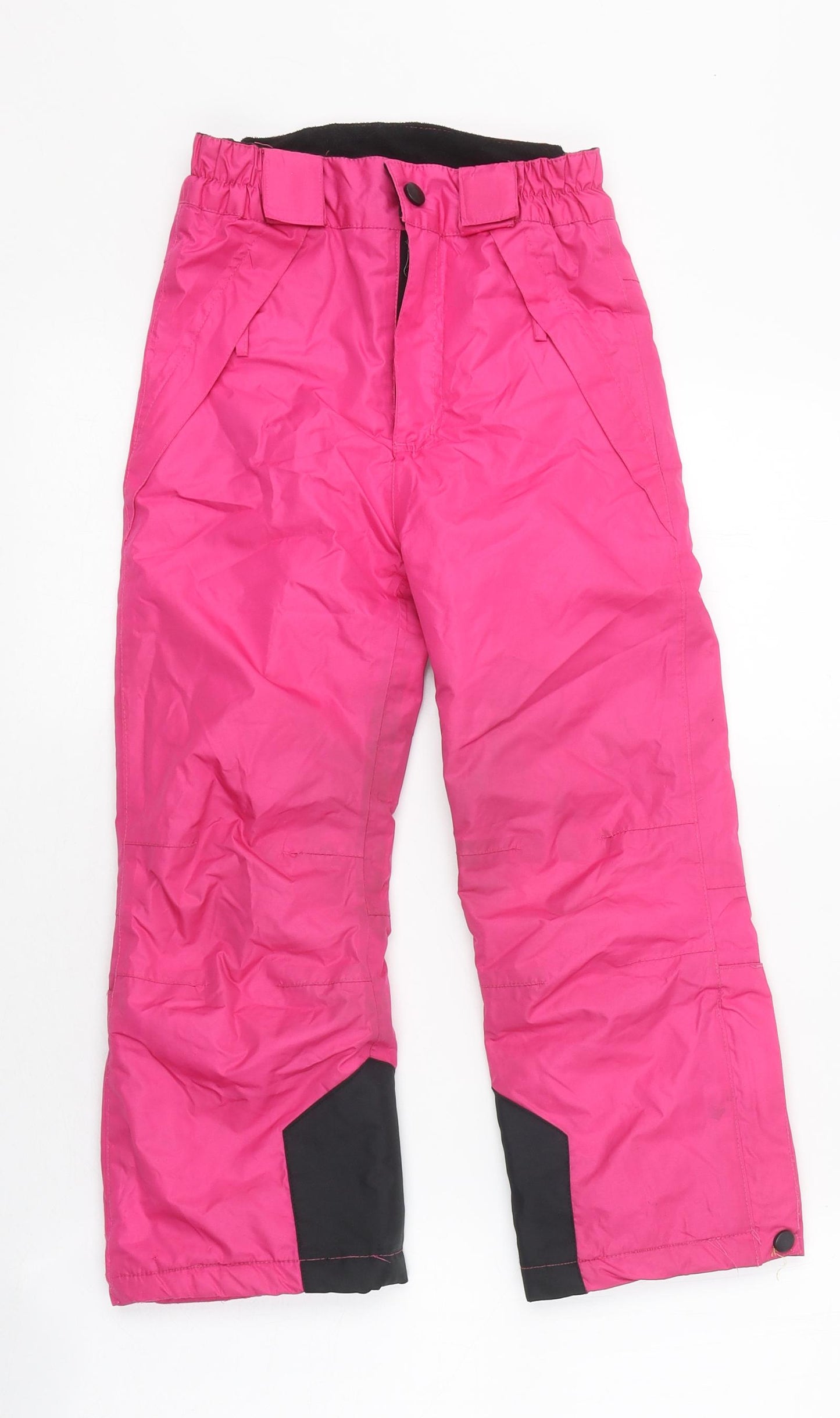 Crane Girls Pink Polyester Snow Pants Trousers Size 5-6 Years Relaxed Zip