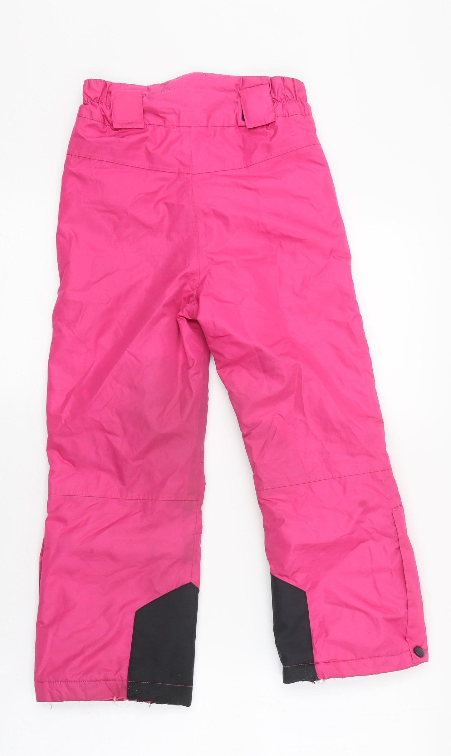 Crane Girls Pink Polyester Snow Pants Trousers Size 5-6 Years Relaxed Zip