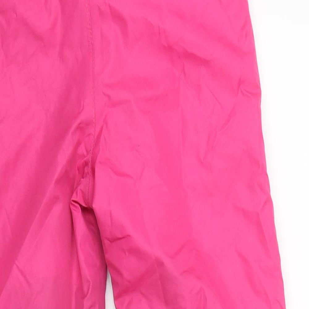 Crane Girls Pink Polyester Snow Pants Trousers Size 5-6 Years Relaxed Zip