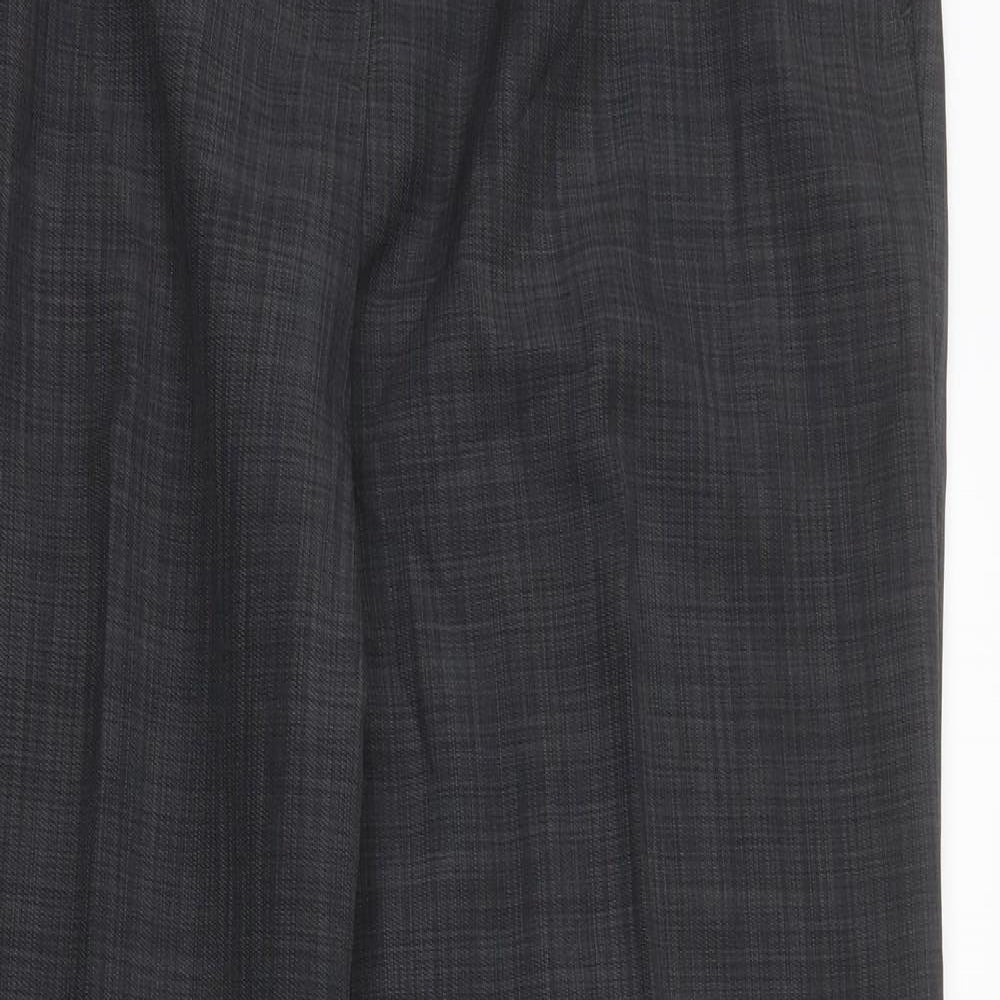 Marks and Spencer Womens Grey Polyester Trousers Size 16 L28 in Regular