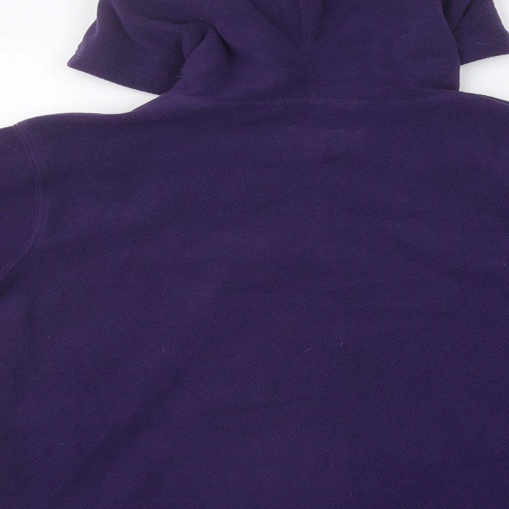 Kids Girls Purple High Neck 100% Polyester Full Zip Jumper Size 11-12 Years Zip - Star Print