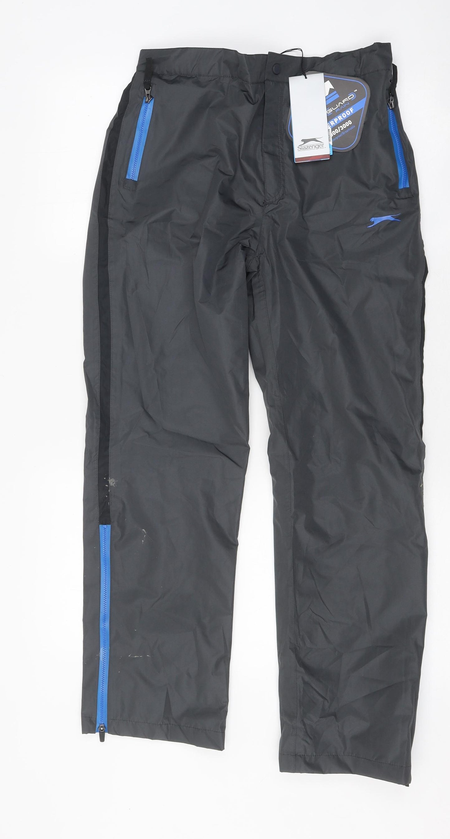 Slazenger Boys Grey Polyester Rain Trousers Trousers Size 13 Years Regular Zip
