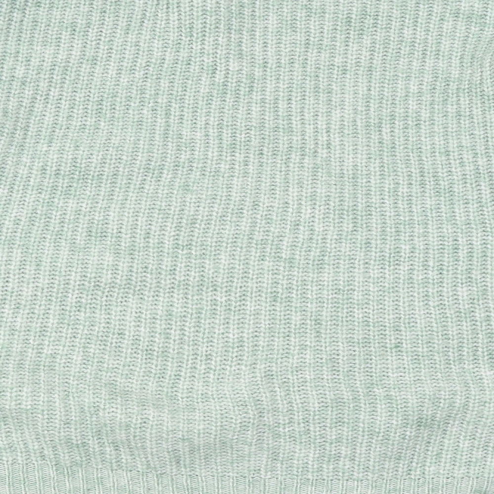 F&F Womens Green Round Neck Polyester Pullover Jumper Size 12